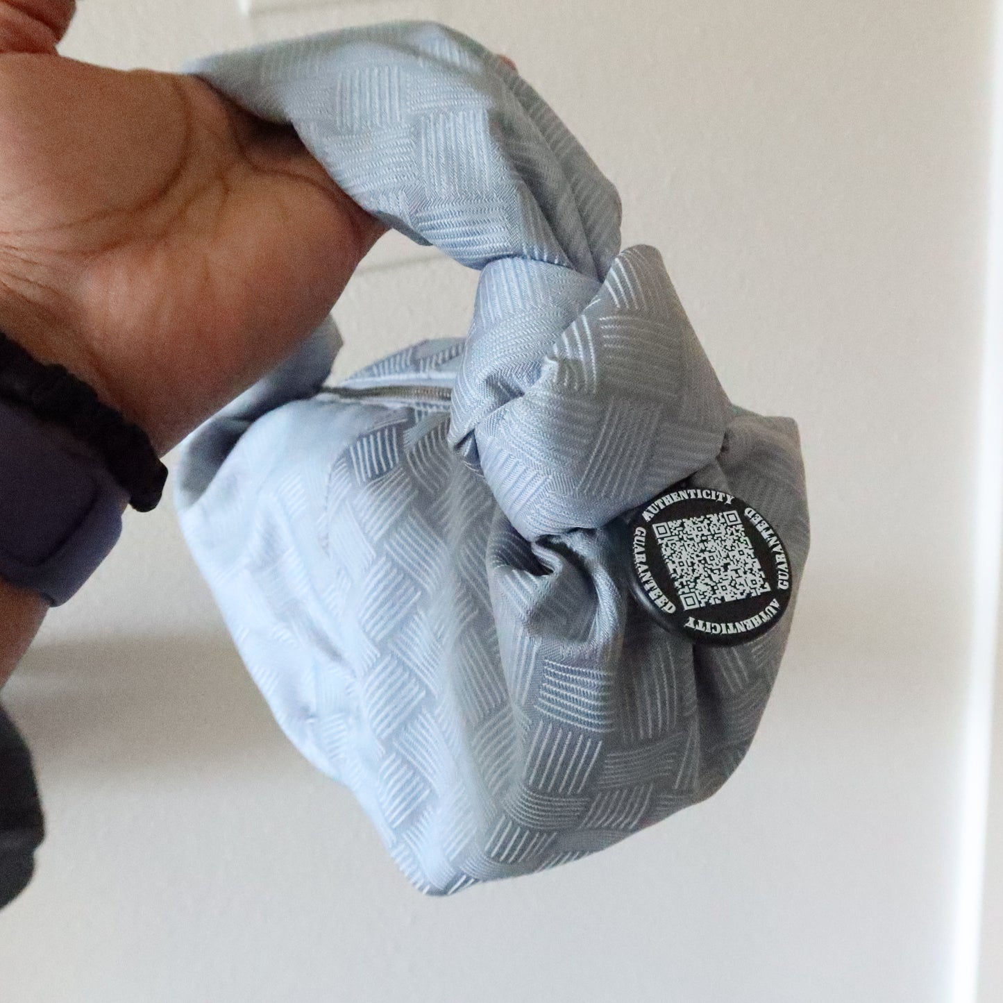 BOTTEGA VENETA Double Knot Blue Bubble Mini Jodie Bag