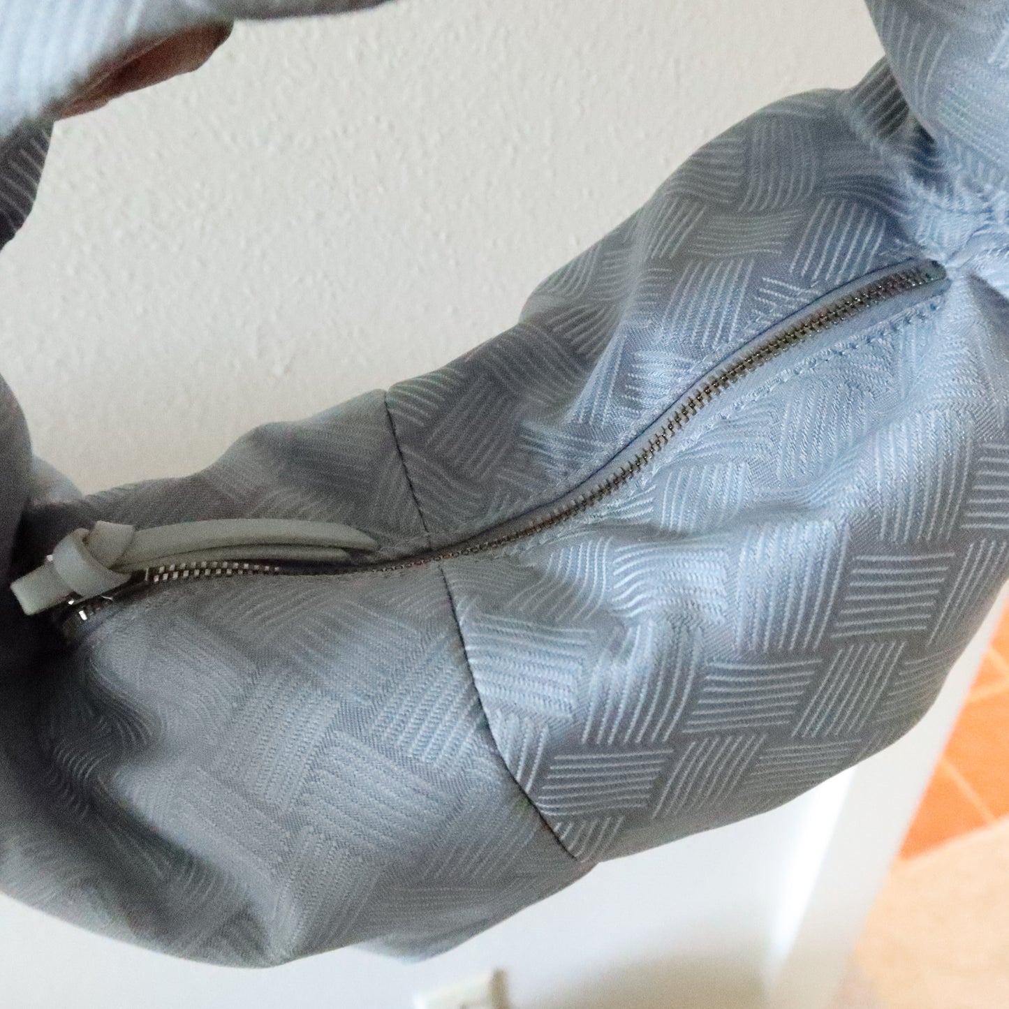 BOTTEGA VENETA Double Knot Blue Bubble Mini Jodie Bag