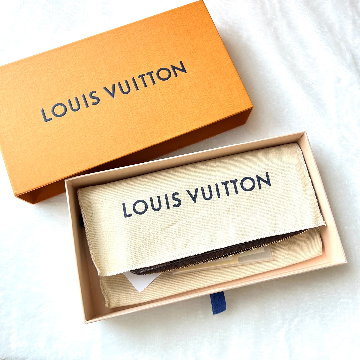 LOUIS VUITTON Clemence Wallet Damier Ebene Penguins