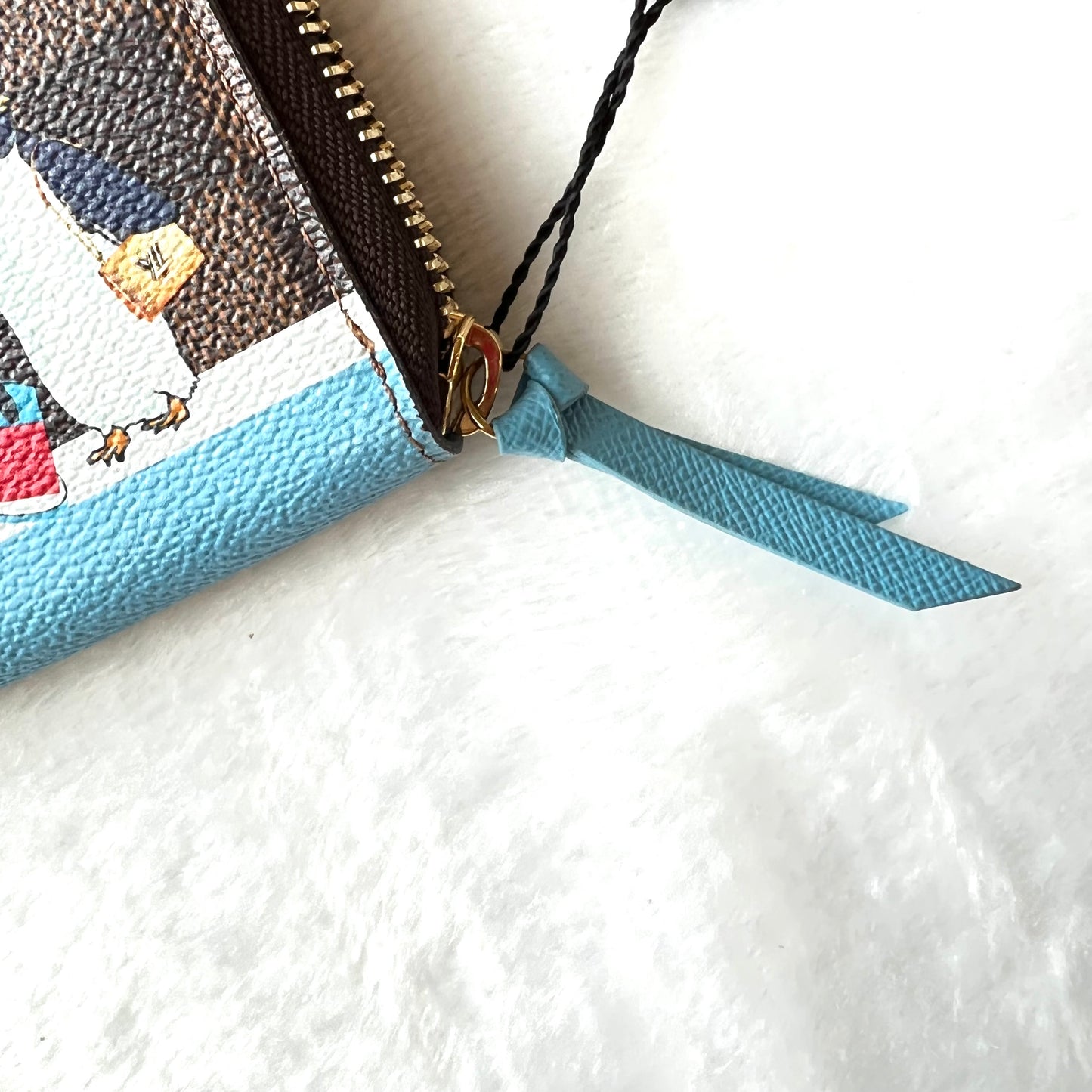 LOUIS VUITTON Clemence Wallet Damier Ebene Penguins