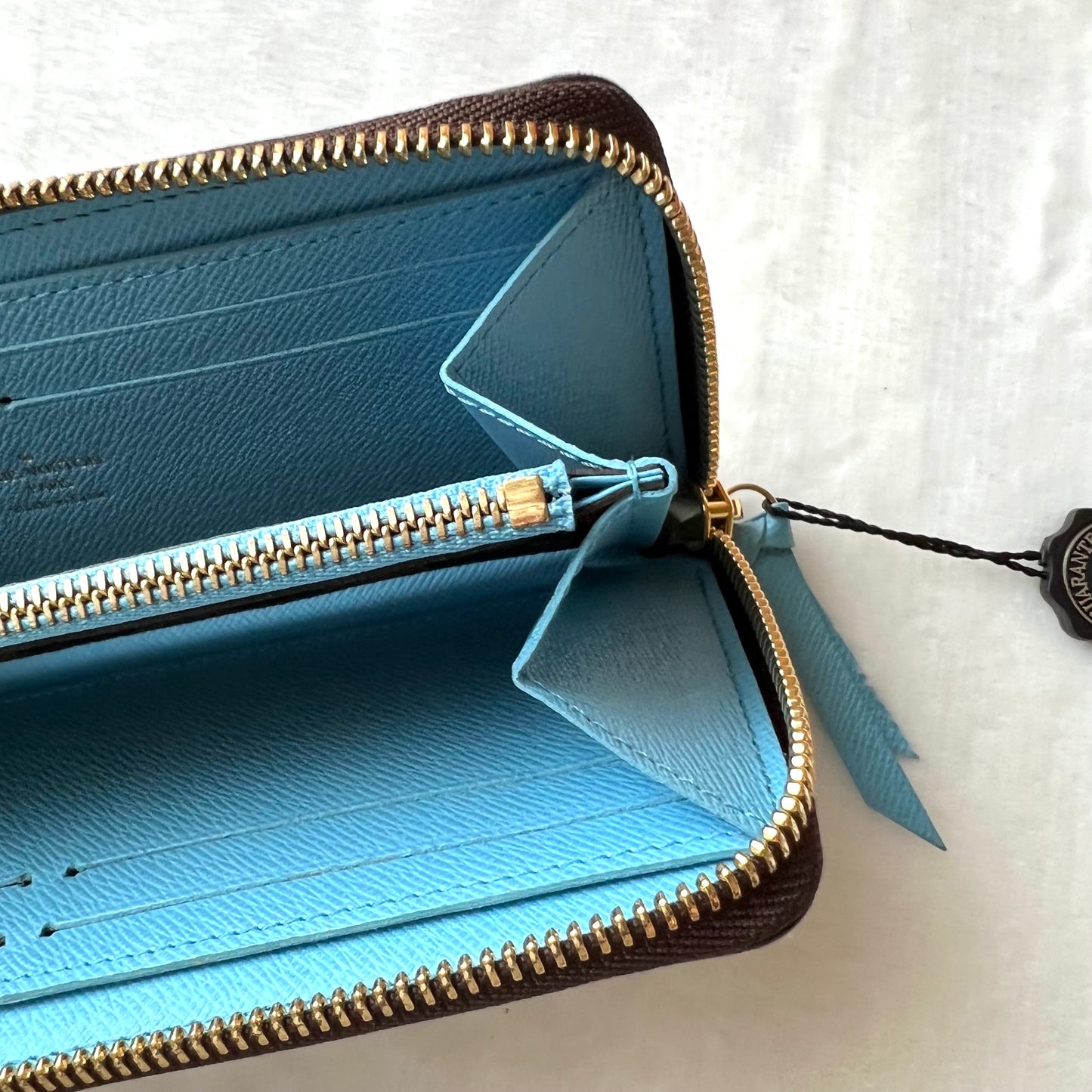 LOUIS VUITTON Clemence Wallet Damier Ebene Penguins