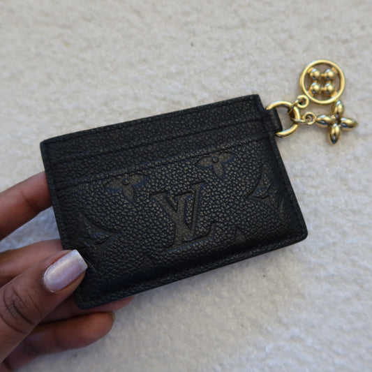LOUIS VUITTON Empreinte Black Charms Card Case
